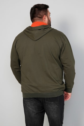 Men Plus Zip-Up Hoodie in Green