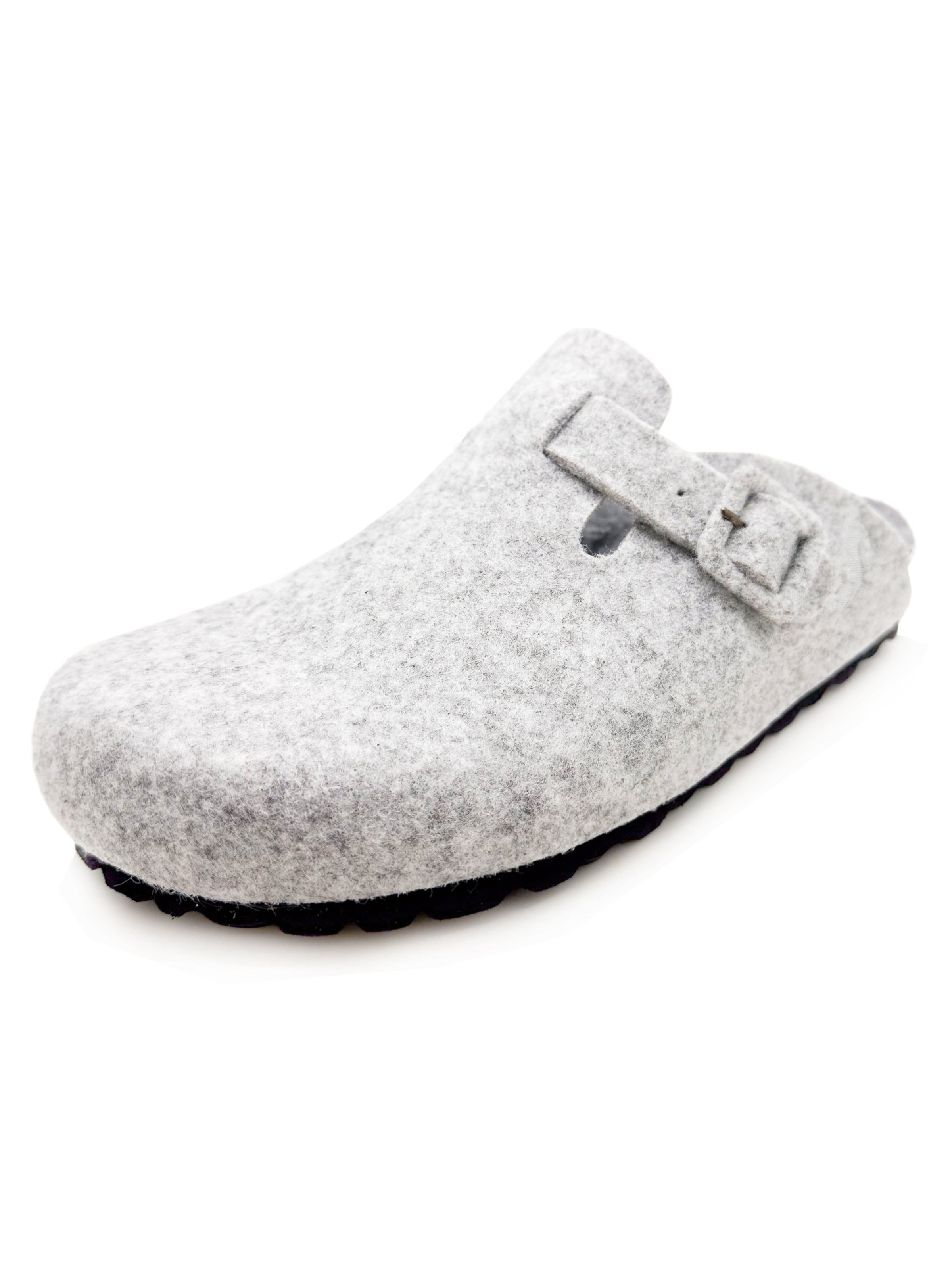 thies Clogs 'thies 1856 ® Recycled PET Buckle Clog' in Grey: front