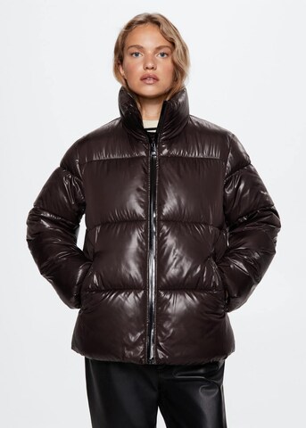 MANGO Winter Jacket 'tiramisu' in Brown: front