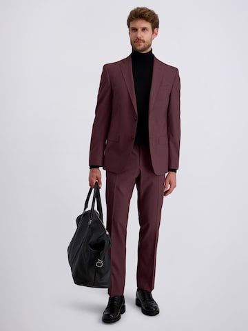 PIERRE CARDIN Regular Trousers with creases 'Ryan' in Red