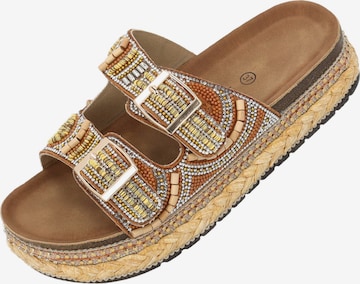 Palado by Sila Sahin Pantolette 'Luberos' in Beige: Vorderseite