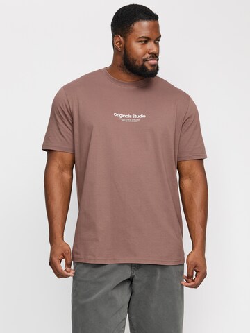 Jack & Jones Plus Shirt 'JORVesterbro' in Brown: front