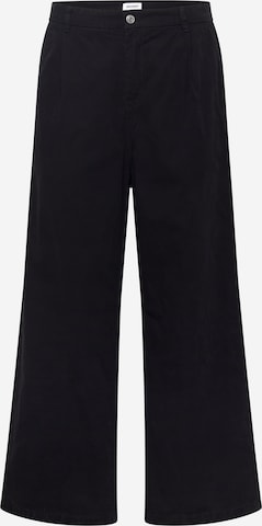 WEEKDAY Wide leg Pleat-front trousers 'Nikolas' in Black: front