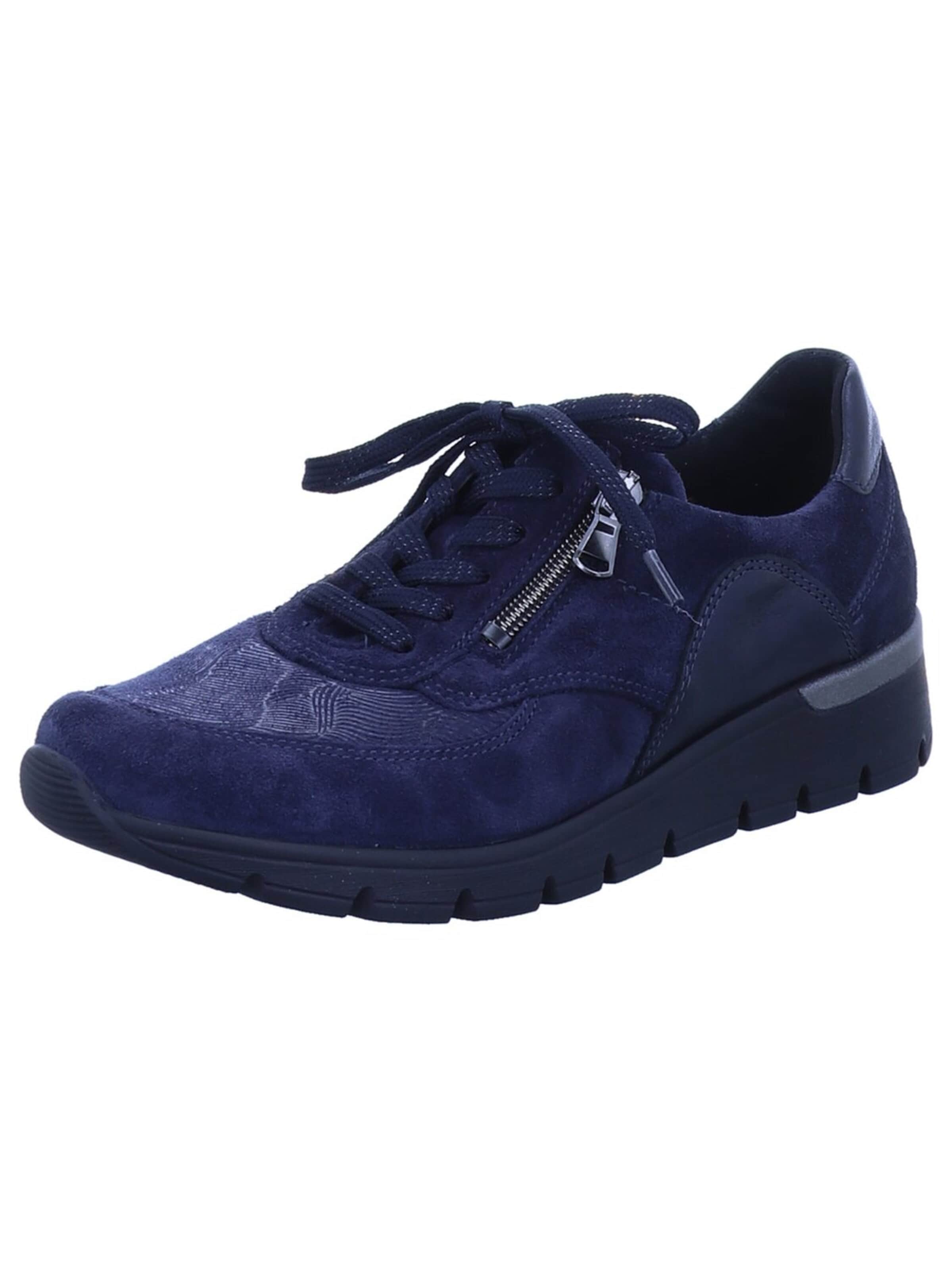 WALDLÄUFER Platform trainers 'Schnürschuh Damen 626K02 606 194 Echtleder in blau' in Blue: front