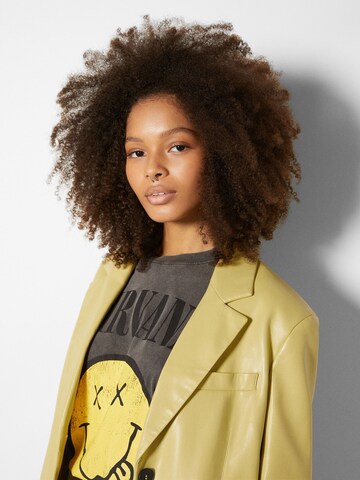 Bershka Blazer in Yellow