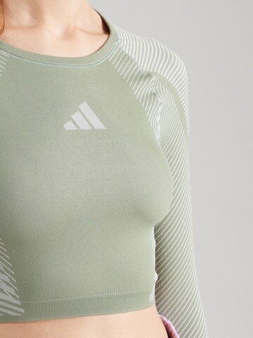 ADIDAS PERFORMANCE Funkční tričko – zelená