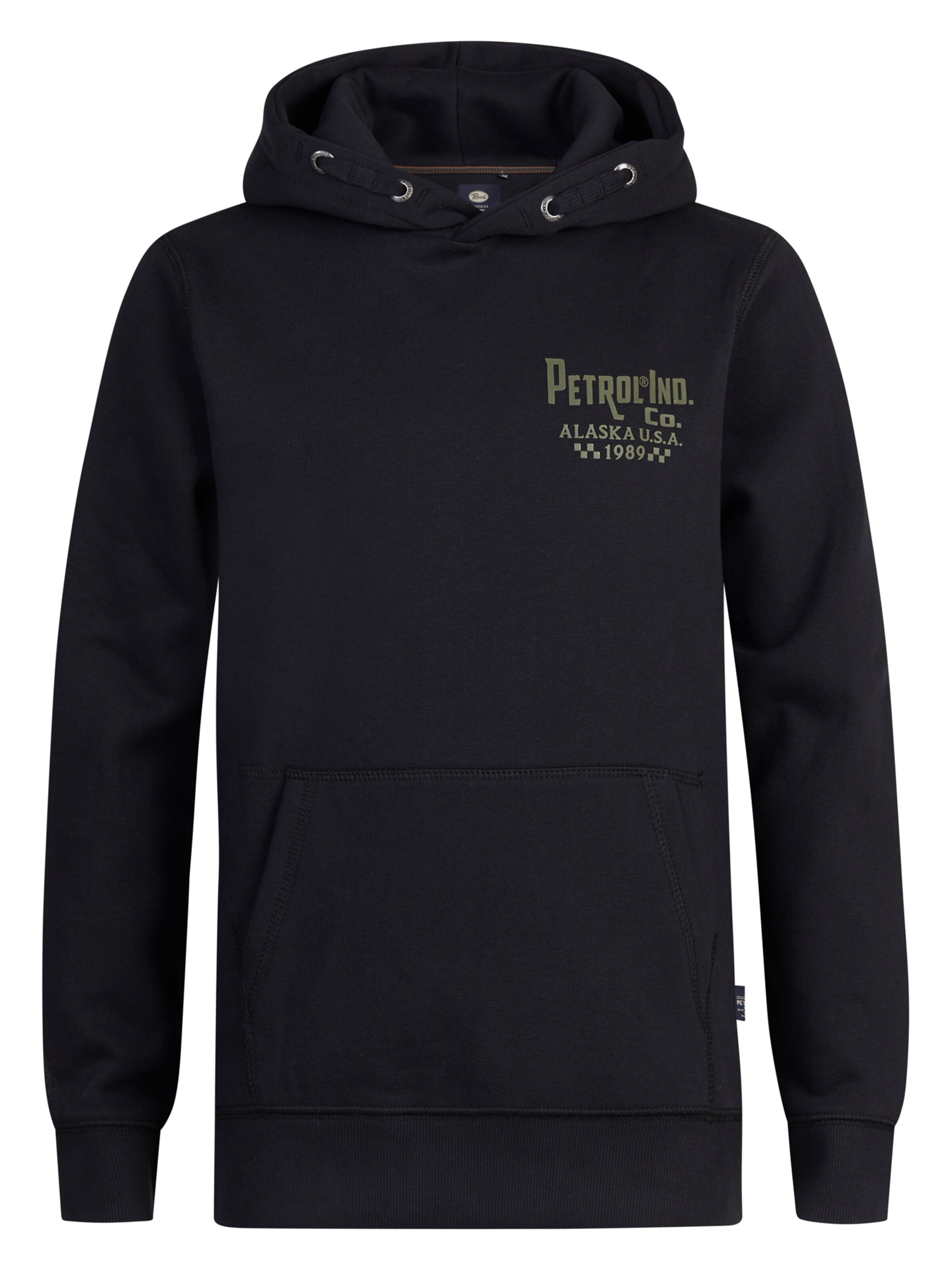 Petrol Industries Sweatshirt 'SaintPaulIsland' in Black: front