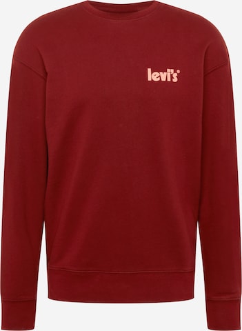 LEVI'S ® Tréning póló 'Relaxd Graphic Crew' - piros: elől