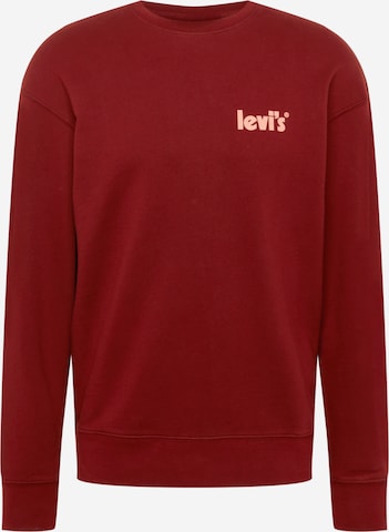 LEVI'S ® Sweatshirt 'Relaxd Graphic Crew' i röd: framsida