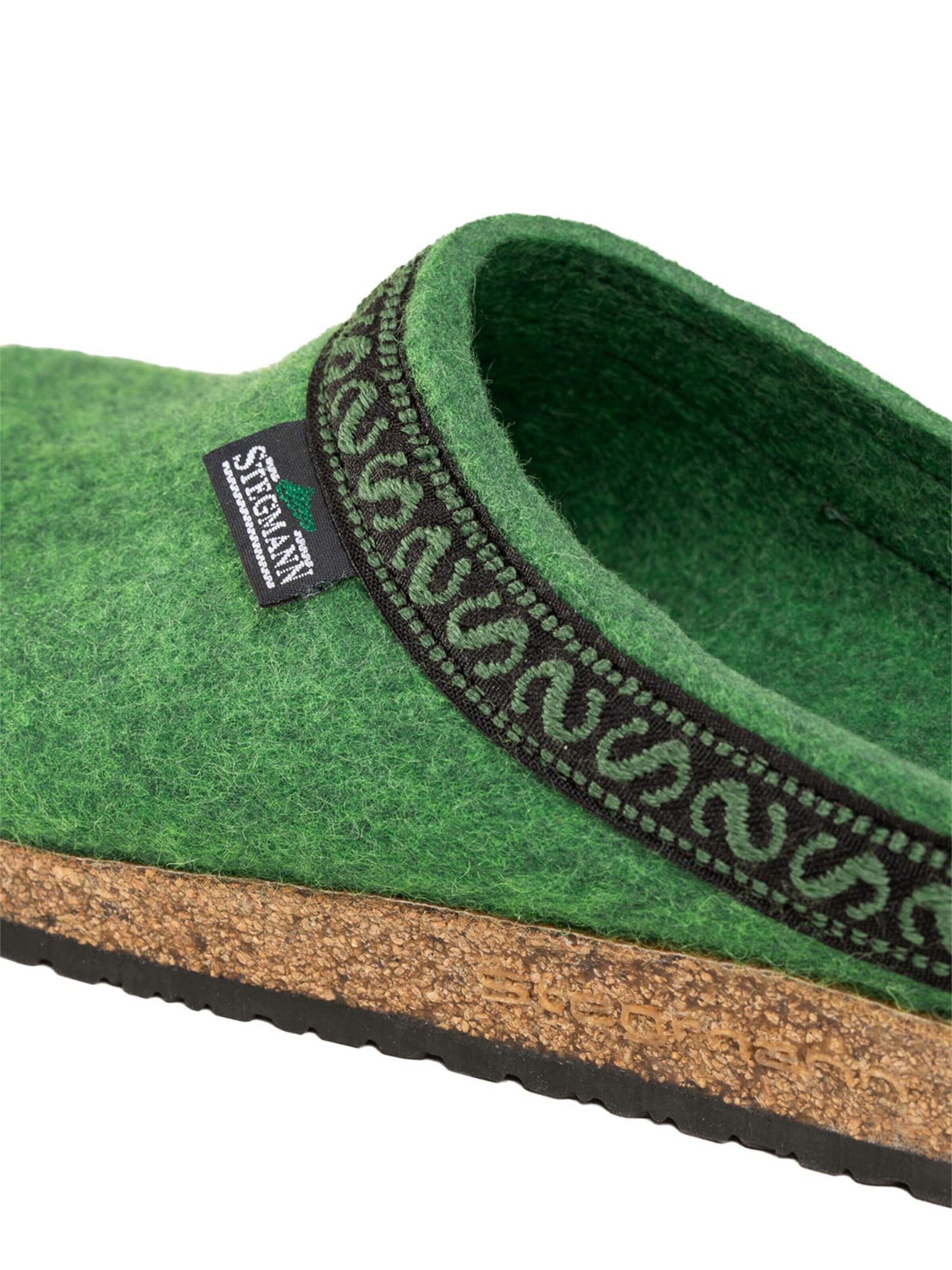 Stegmann Clogs 'Filz' in Green