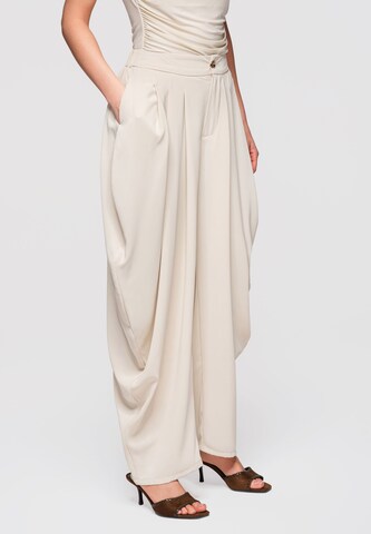 Ombre Barrel Trousers in Beige