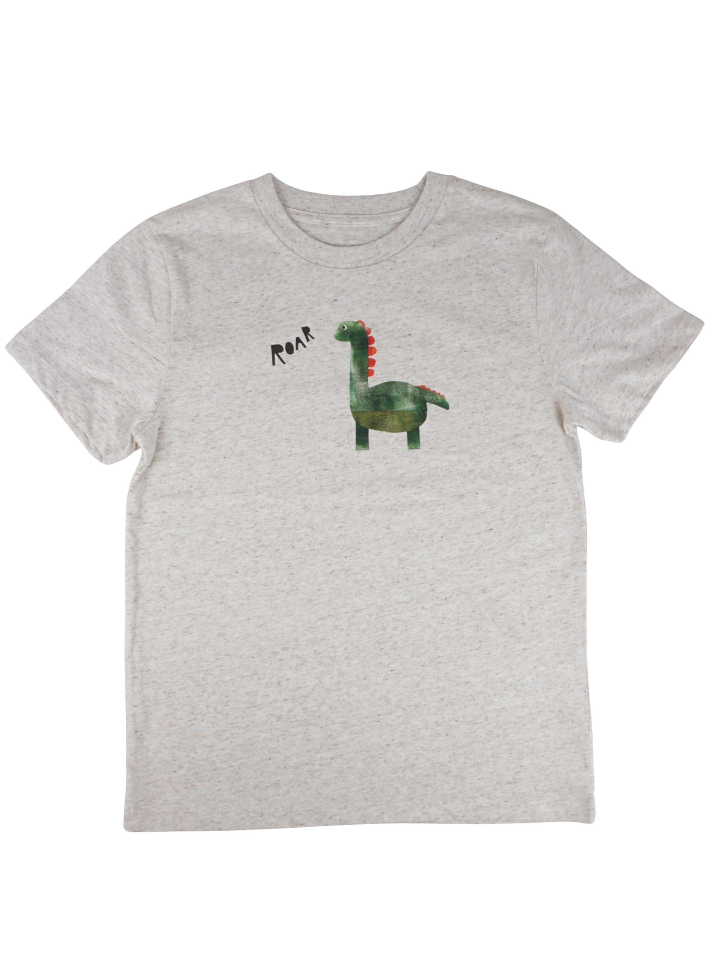 MelaDi Shirt 'Dinosaurier' in White: front