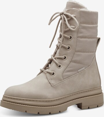 TAMARIS Lace-Up Ankle Boots in Beige: front