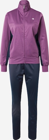 Champion Authentic Athletic Apparel Trainingspak in Lila: voorkant