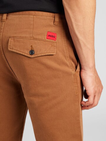 regular Pantaloni chino 'Zeebo' di HUGO in marrone