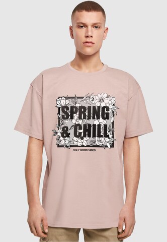 Merchcode Shirt 'Spring And Chill' in Pink: front