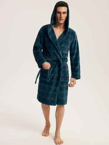 Henderson Bathrobe short 'Nickel' in Blue
