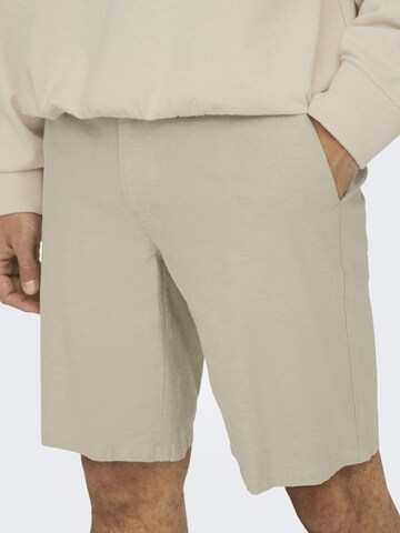 Regular Pantalon chino 'Mark' Only & Sons en beige