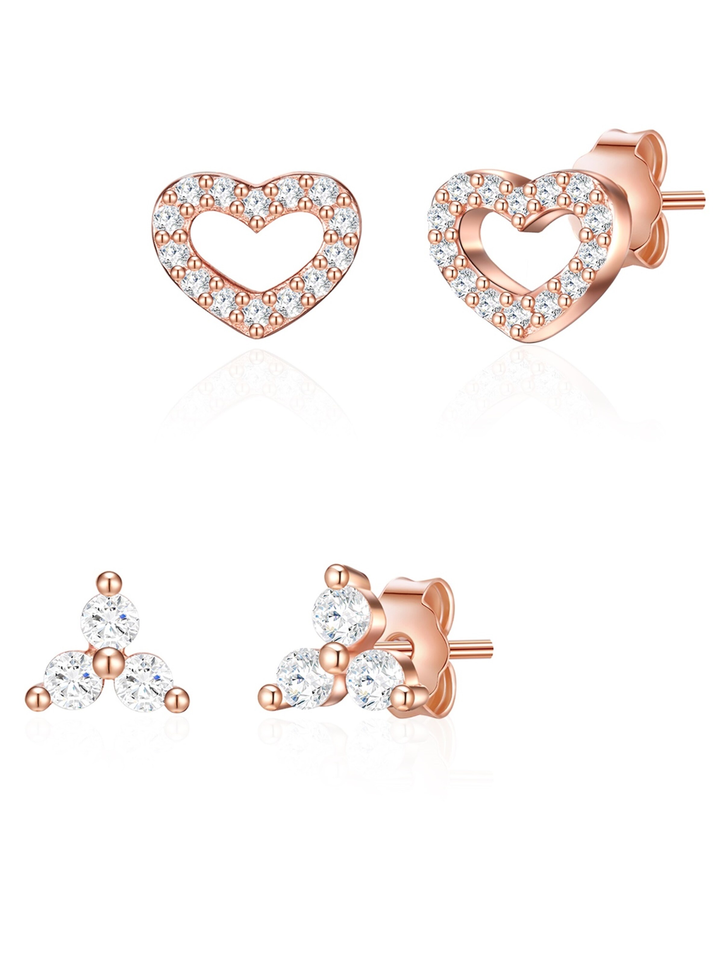 Boucles d'oreilles Lulu & Jane en or : devant