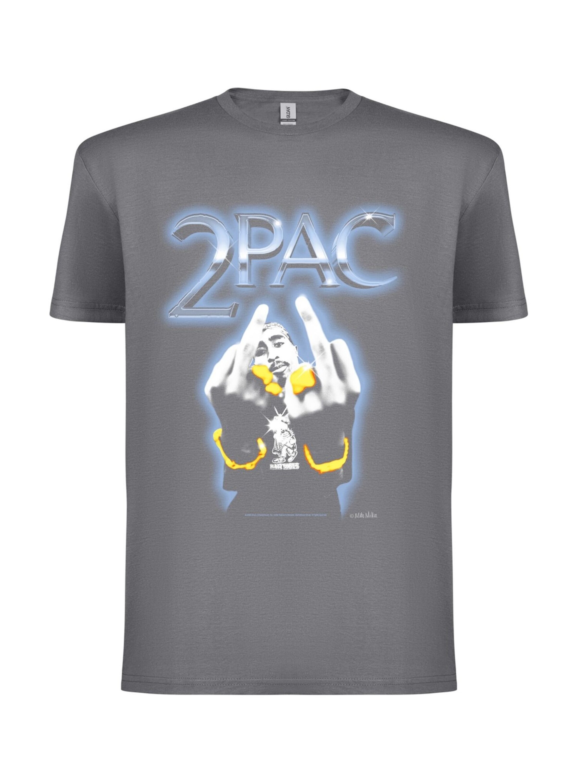 T-Shirt '2Pac' Rockshirts en gris : devant