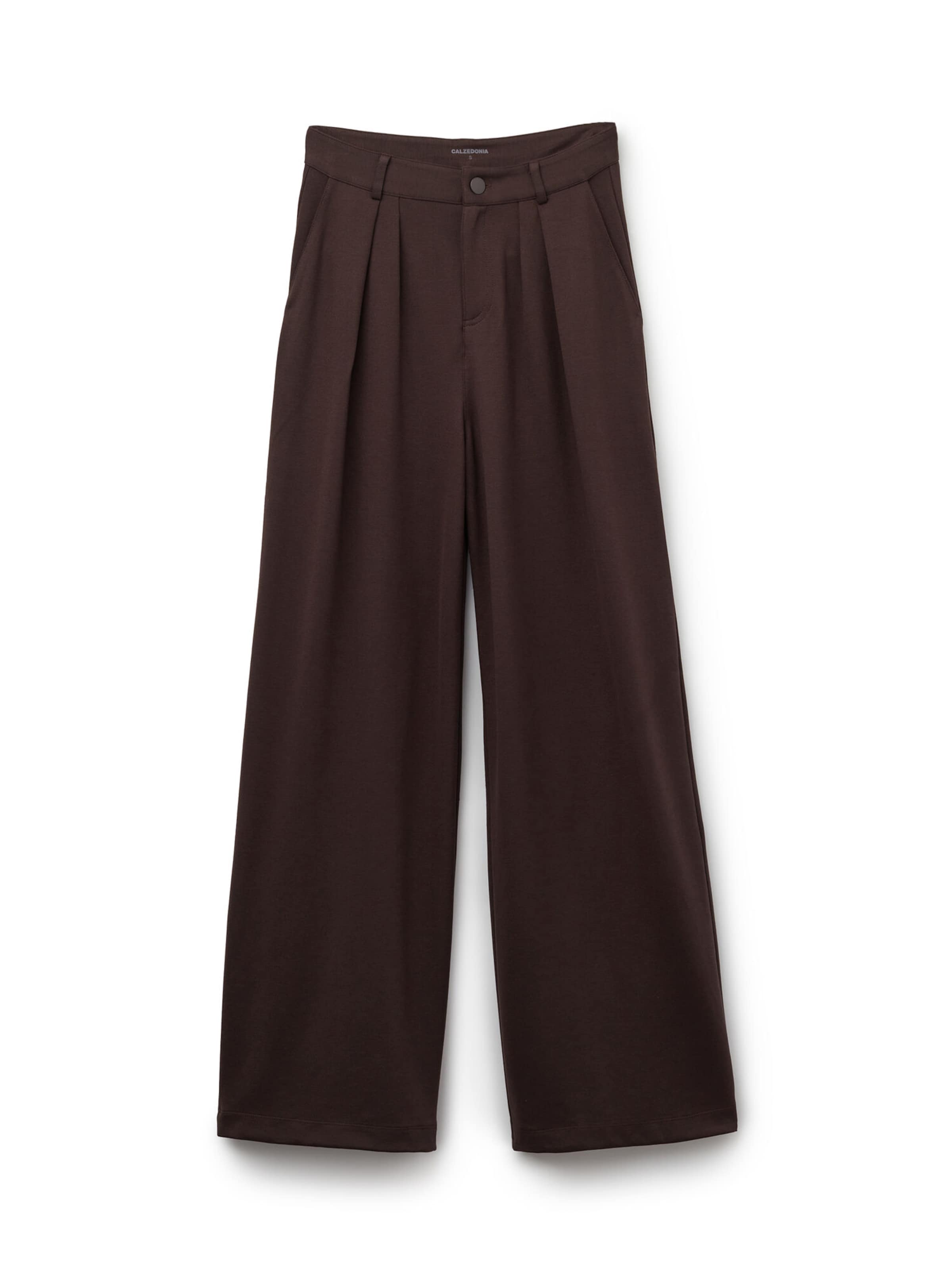 CALZEDONIA Wide Leg Hose in Braun: Vorderseite
