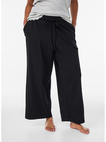 Pantaloncini da pigiama 'Mellie' di Zizzi in nero: frontale