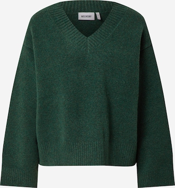 WEEKDAY Sweater 'Ergo' in Green: front