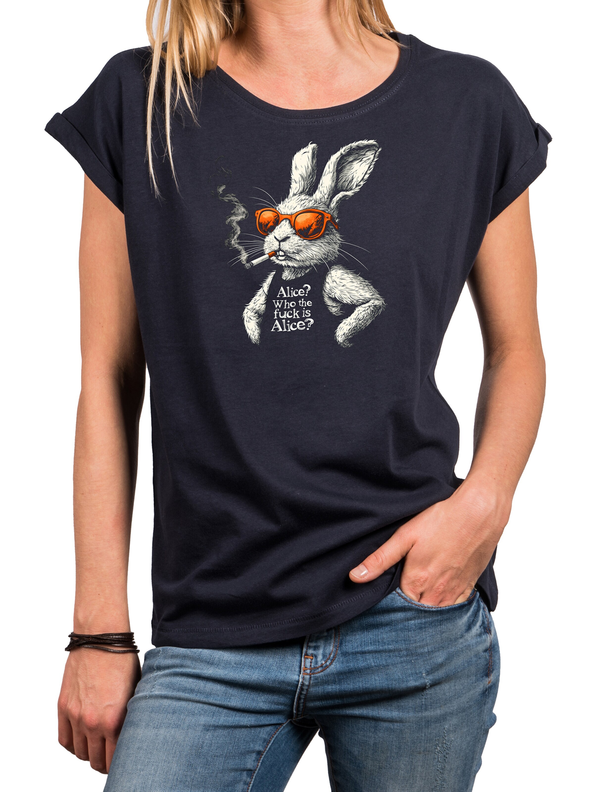 MAKAYA Shirt 'Alice Bunny' in Blue