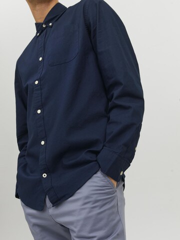 JACK & JONES Regular fit Button Up Shirt 'JJEOxford' in Blue