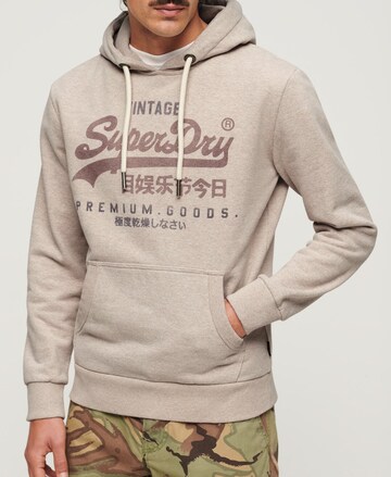 Sweat-shirt 'Heritage' Superdry en beige