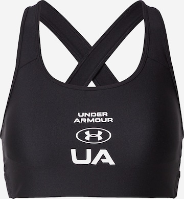 Bustino Reggiseno sportivo di UNDER ARMOUR in nero: frontale