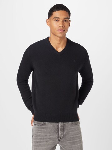 Hackett London Sweater in Black: front