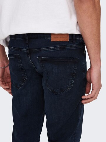 Slimfit Jeans 'Loom' de la Only & Sons pe albastru