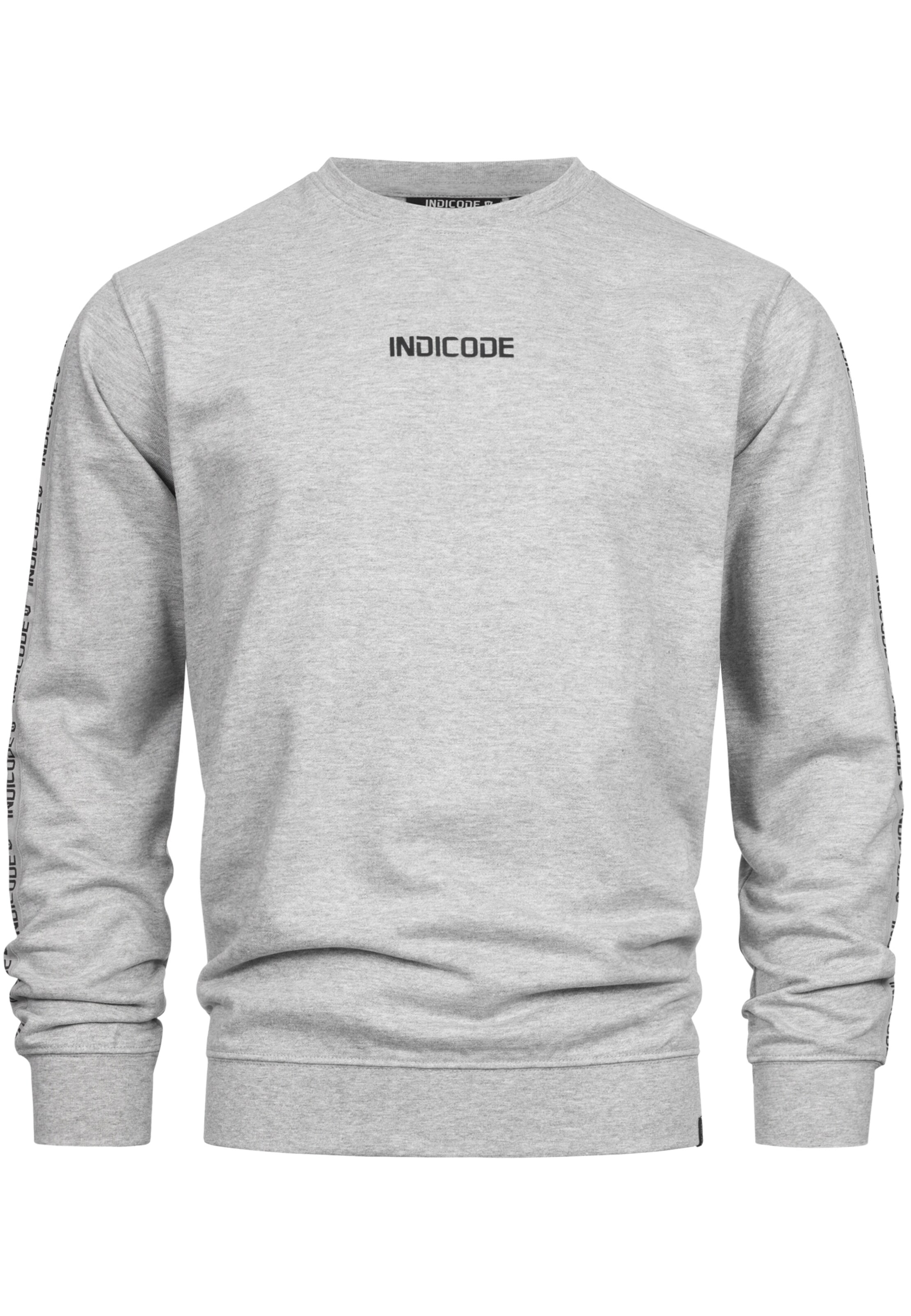 INDICODE JEANS Sweatshirt 'Korbin' in Grey: front