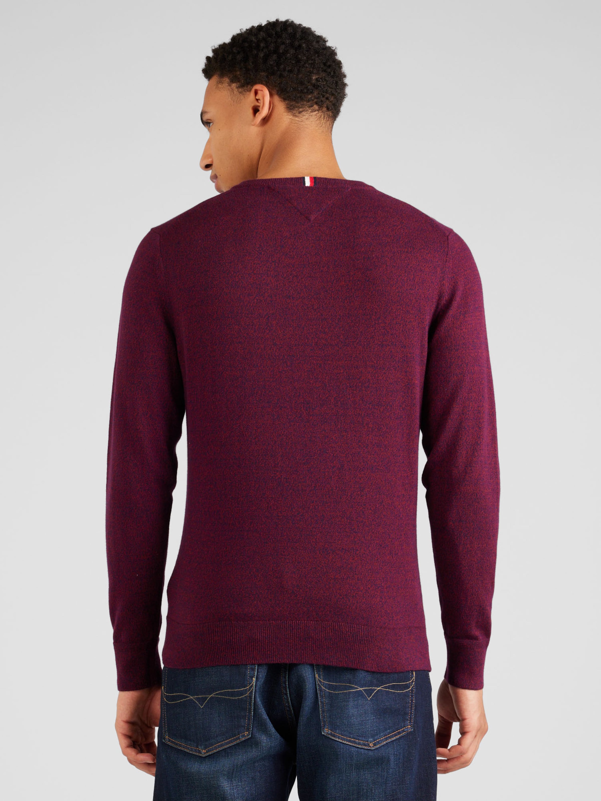 TOMMY HILFIGER Sweater in Burgundy ABOUT YOU
