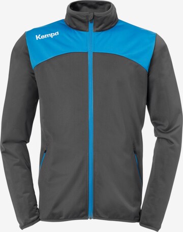 KEMPA Athletic Zip-Up Hoodie in Grey: front