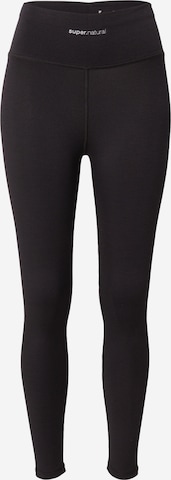 super.natural Skinny Workout Pants in Black: front