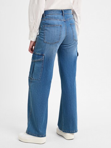 Marie Lund Wide leg Cargojeans in Blauw