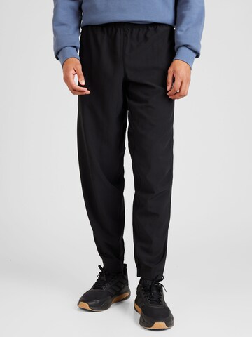 Tapered Pantaloni sport de la ADIDAS PERFORMANCE pe negru: față