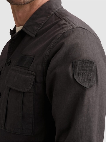 PME Legend Regular fit Skjorta 'PME LEGEND - Shirt jacket with chest pockets and badge on the sleeve' i grå