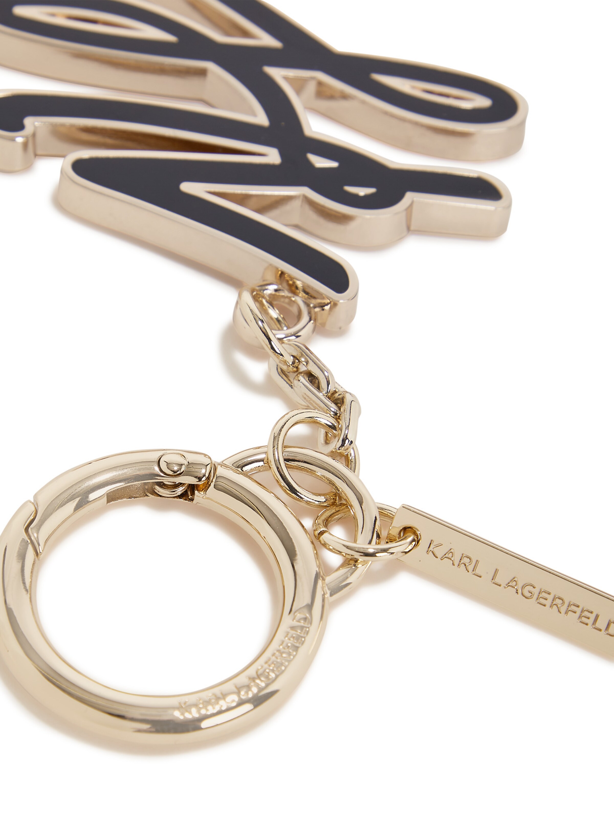 Karl Lagerfeld Obesek za ključe 'Autograph' | črna barva