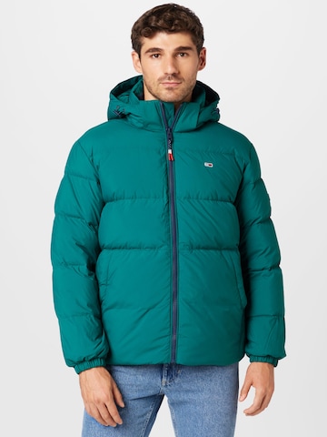 Tommy Jeans Winter Jacket in Green: front