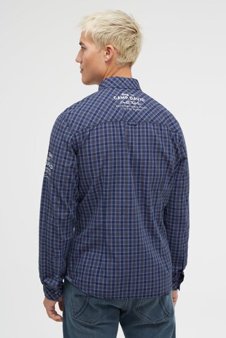 CAMP DAVID Regular Fit Hemd in Blau