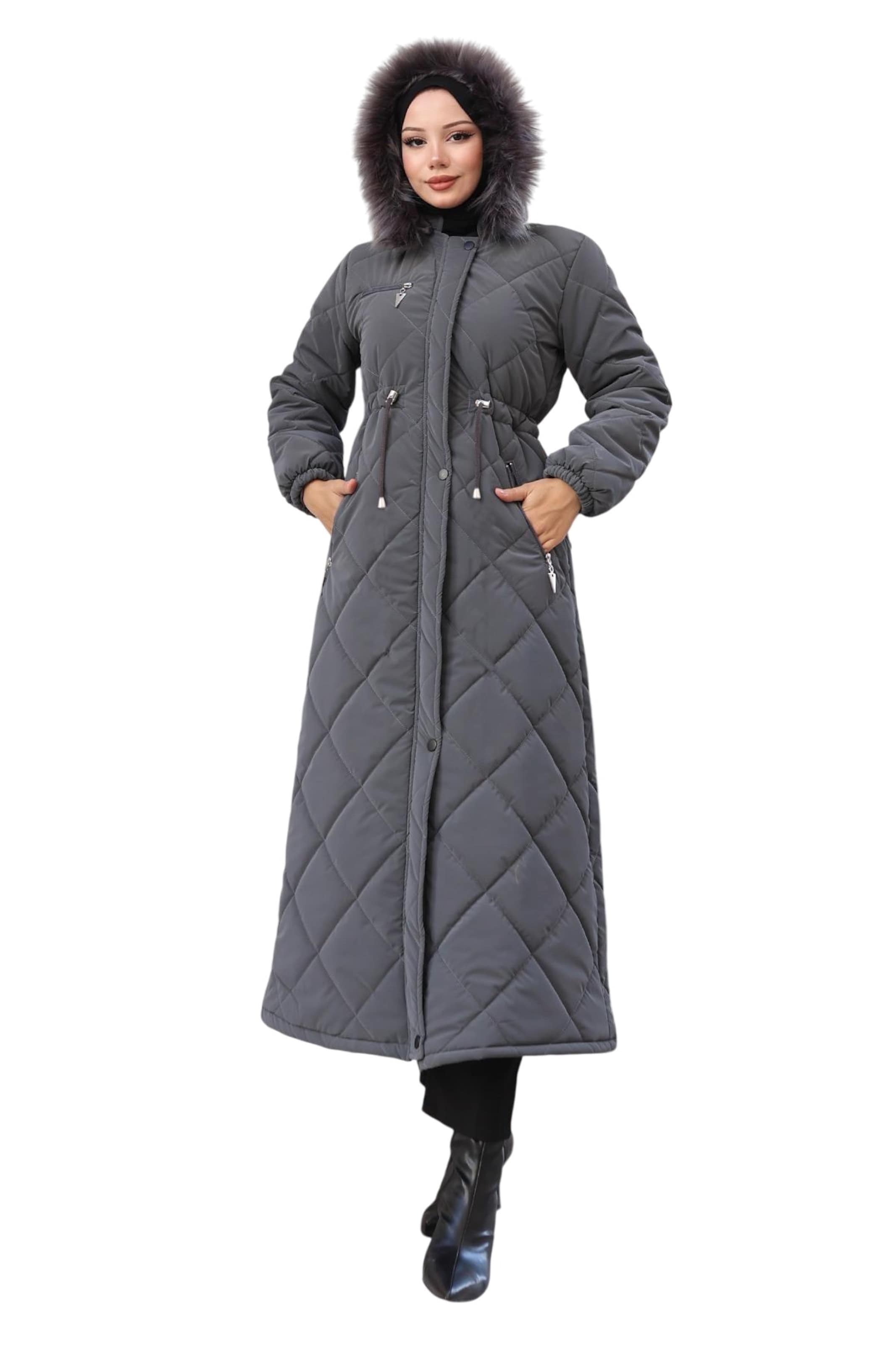 MODAMIHRAM Mantel in Grau: Vorderseite