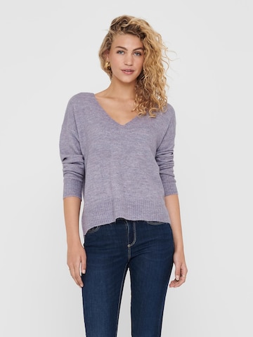 JDY Sweater 'Elanora' in Purple: front