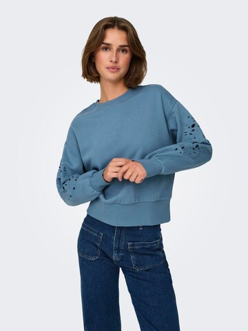 ONLY Sweatshirt 'ONLWinnie' in Blau
