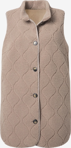 Ulla Popken Bodywarmer in Bruin: voorkant