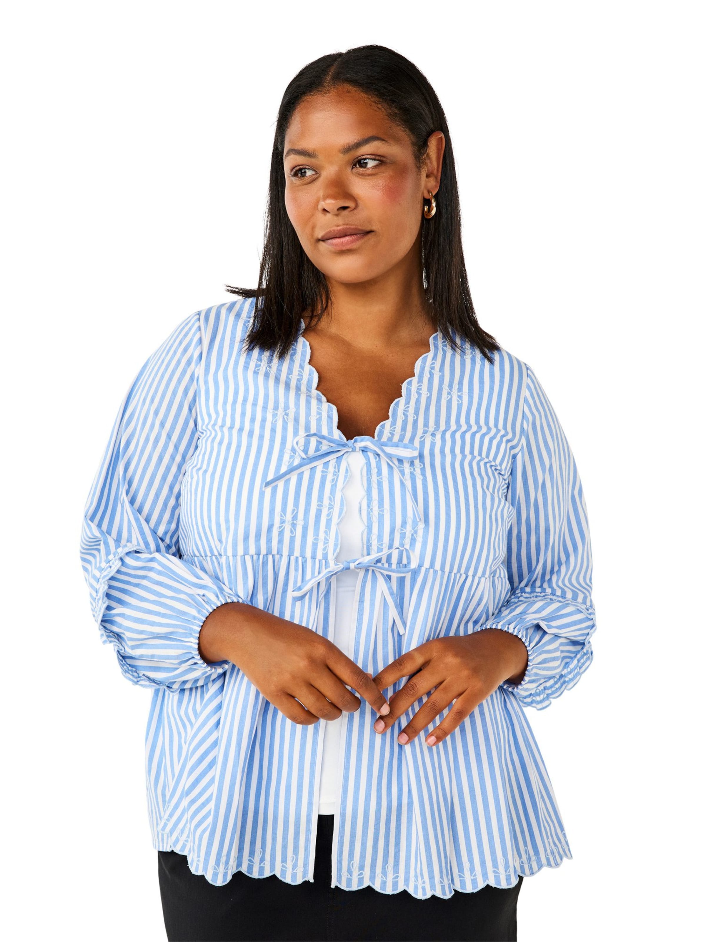 Zizzi Pluus 'Esela', värv sinine: eest vaates