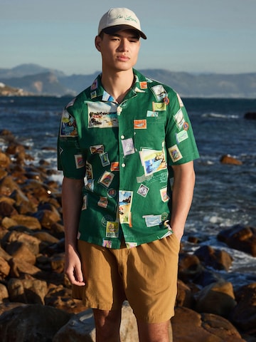 Next Regular fit Button Up Shirt in Green: front