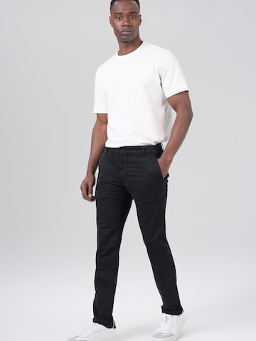 M.O.D MIRACLE OF DENIM Slimfit Lærredsbukser i sort: forside
